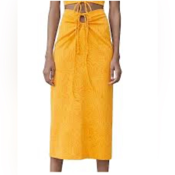 Zara Orange and Yellow Sarong Skirt - Picture 1 of 6